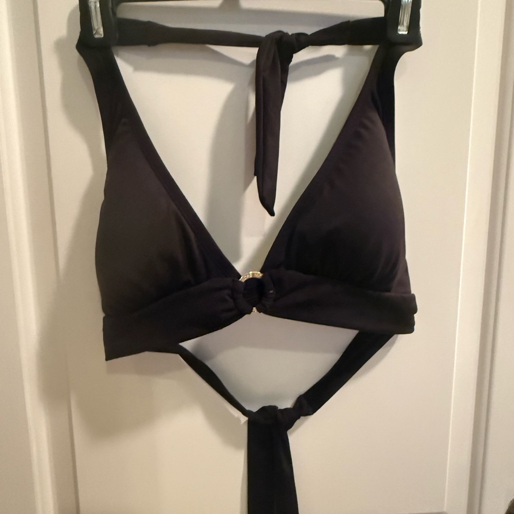 Michael Kors Black Tie Back Bikini top